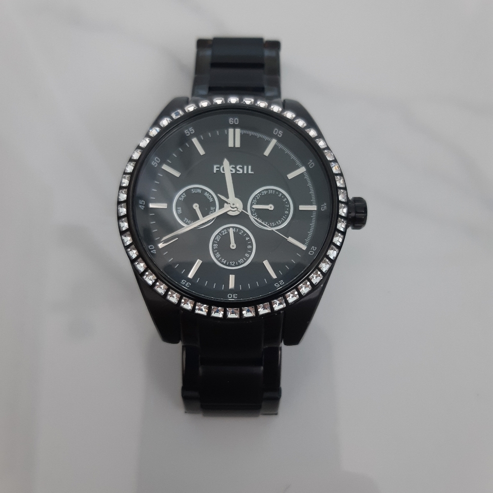 Black Fossil Watch